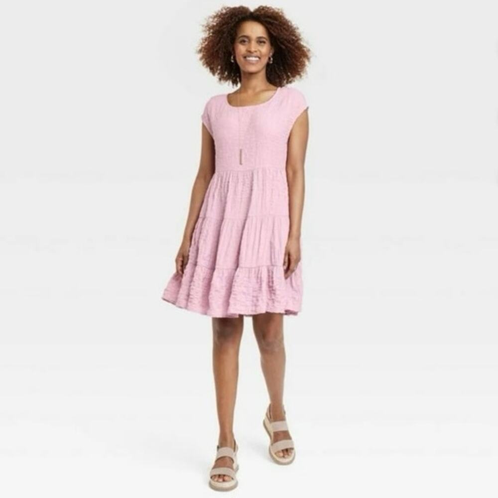 Knox Rose Dress Cap Short Sleeve A-Line Dress